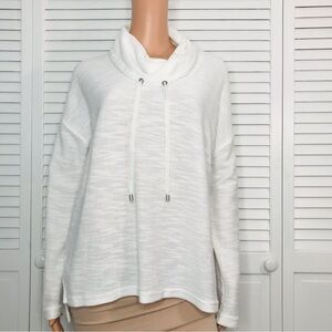 JONES NEW YORK Signature Ivory Modern Fashion Cowl Neck Sweater Size Medium